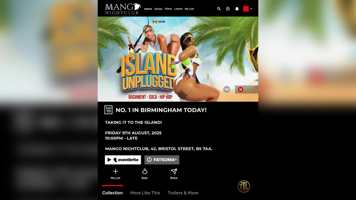 ISLAND UNPLUGGED , 9 August | Event in Birmingham | AllEvents