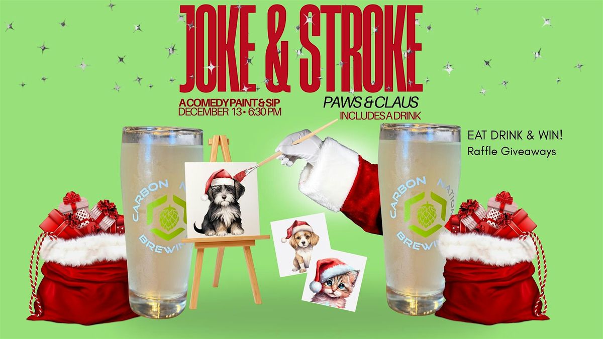 PAWS and CLAUS, a Comedy Paint and Sip, 13 December | Event in Riverside | AllEvents