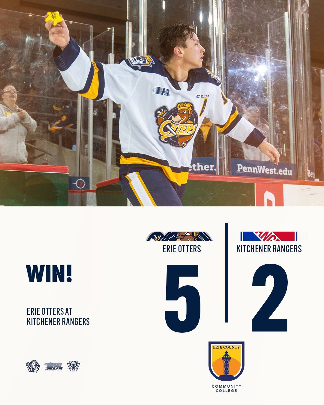 Erie Otters at Kitchener Rangers at Kitchener Memorial Auditorium Complex, 26 September | Event in Kitchener