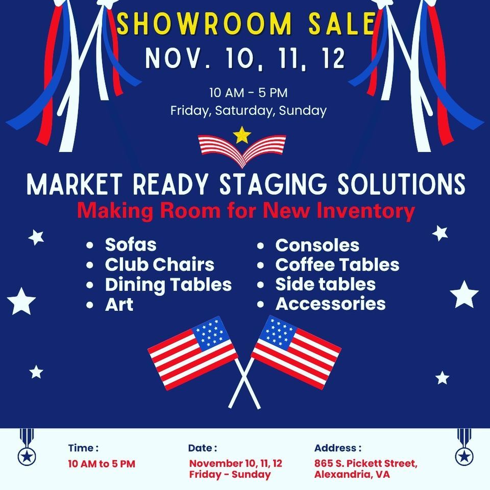 Staging Furniture & Décor Exclusive 3Day Showroom Sale, Market Ready