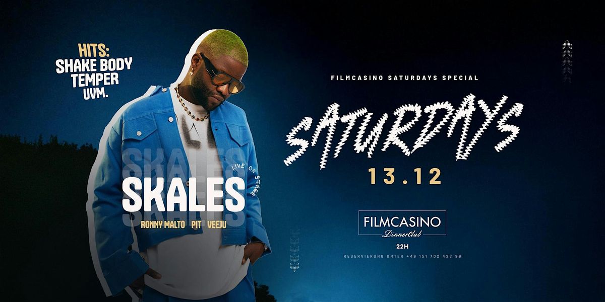 SA.13.12. | FILMCASINO SATURDAYS SPECIAL w/ SKALES LIVE, 13 December | Event in München | AllEvents