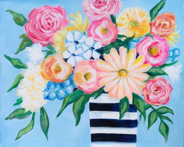 VAN GOGH VINO Sip & Paint Blooming Bouquet, Creative Color Art Studios, Scottsdale, 12 May