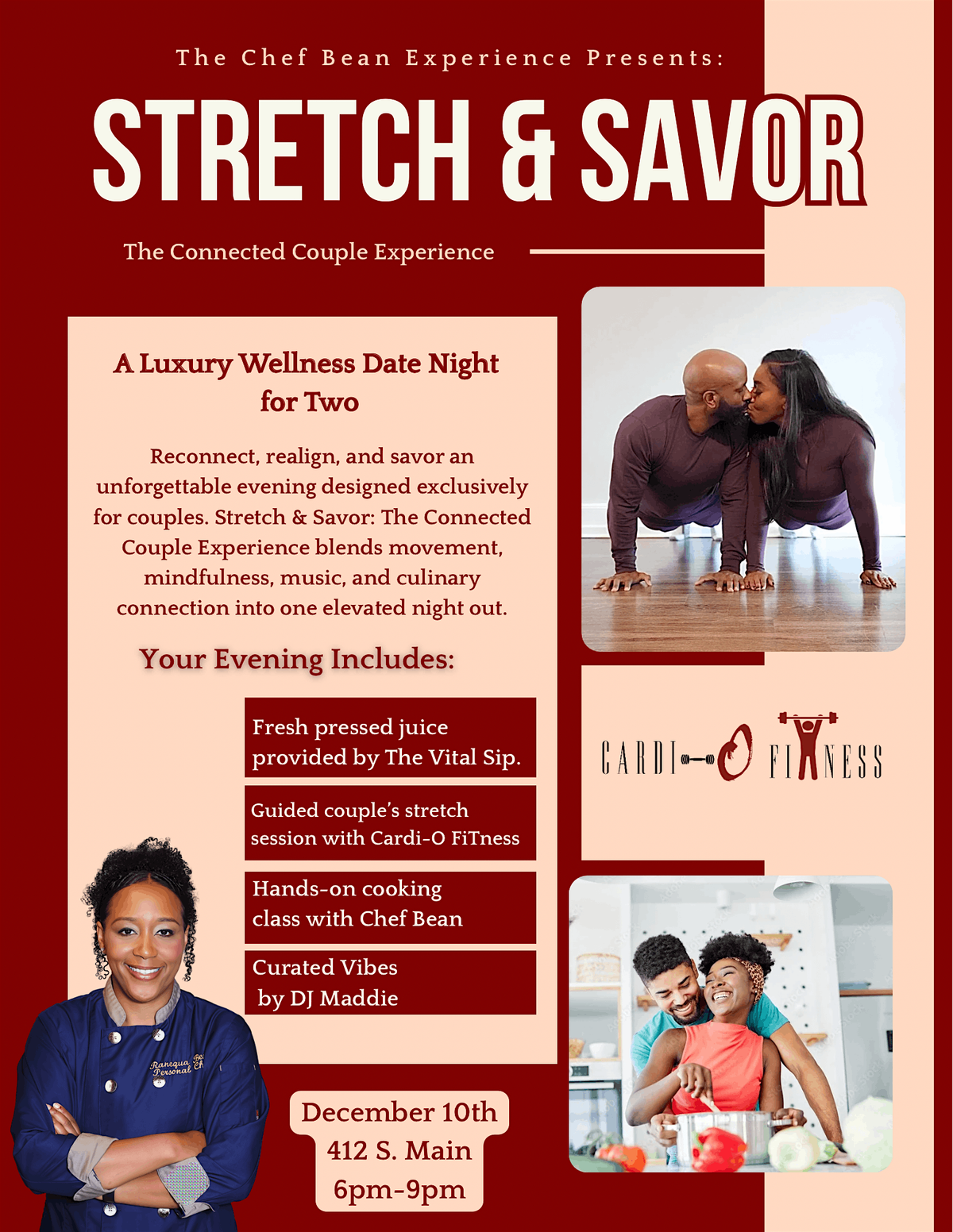 Stretch & Savor: The Connected Couple Experience, 10 December | Event in Memphis | AllEvents