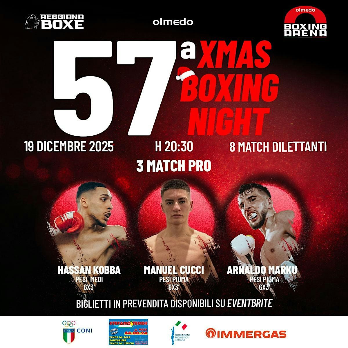 57ª XMAS BOXING NIGHT, 19 December | Event in Reggio Emilia | AllEvents