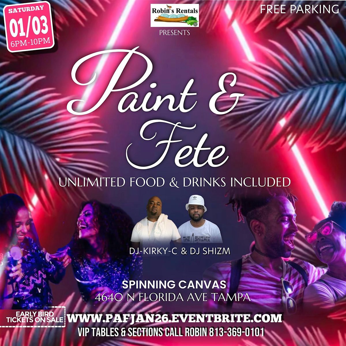 PAINT AND FETE, 3 January | Event in Tampa | AllEvents