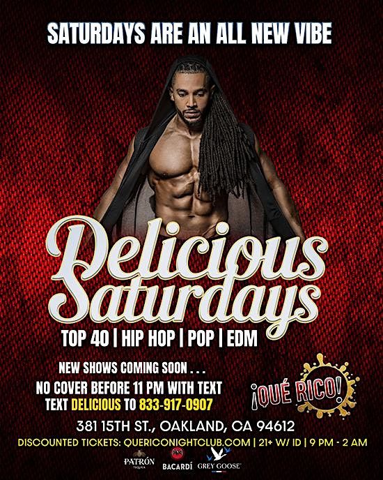 Copy of Delicious at Que Rico - Top 40, Hop Hop, EDM and more, 6 December | Event in Oakland | AllEvents