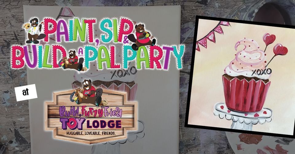 Paint Sip & Build a Pal Party Valentines Cupcake, 2023710 Hoskins