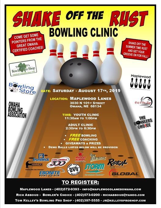 Shake Off The Rust Bowling Clinic Sat Aug 17 2019 At 11 30 Am