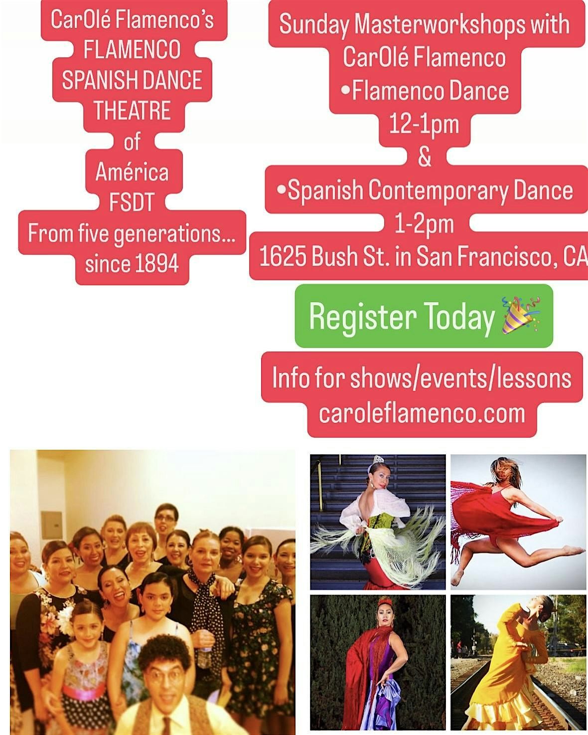 CarOlé Flamenco’s FLAMENCO MASTER-WORKSHOPS in San Francisco | Event in San Francisco | AllEvents