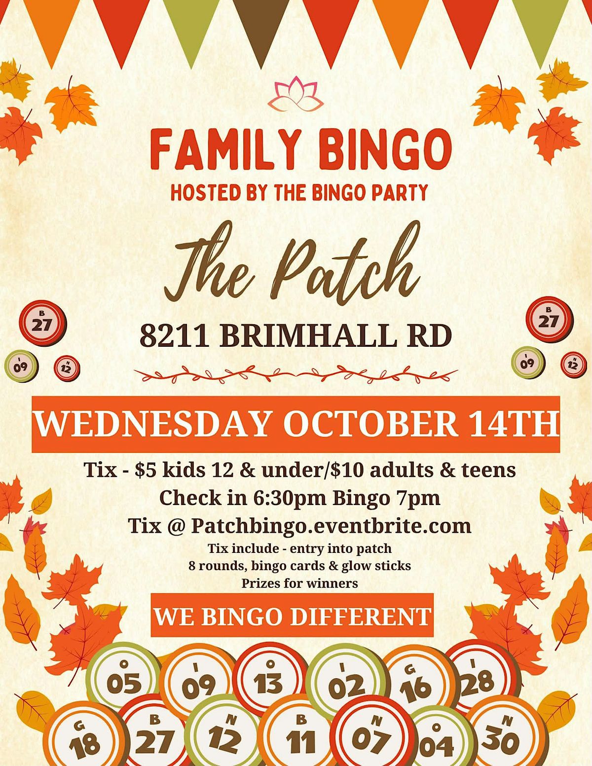 Family Bingo Party @ The Patch Pumpkin Patch