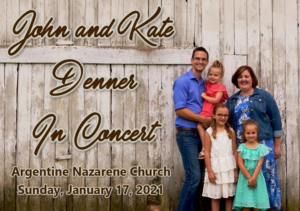 John & Kate Denner Concert and Morning Worship, Argentine Church of the