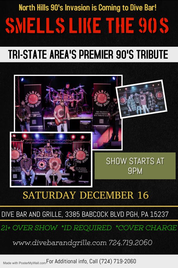 Smells Like The 90s Live at DIVE Bar and Grille Babcock Location, Dive