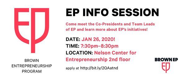 Ep Info Session At Brown University Entrepreneurship Program
