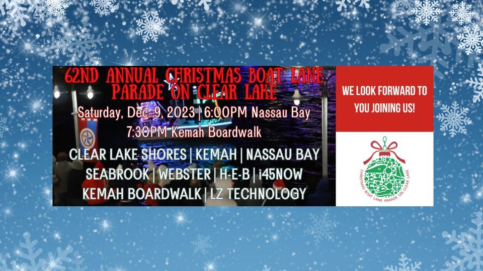 62nd Annual Christmas Boat Lane Parade on Clear Lake, Kemah Broadwalk