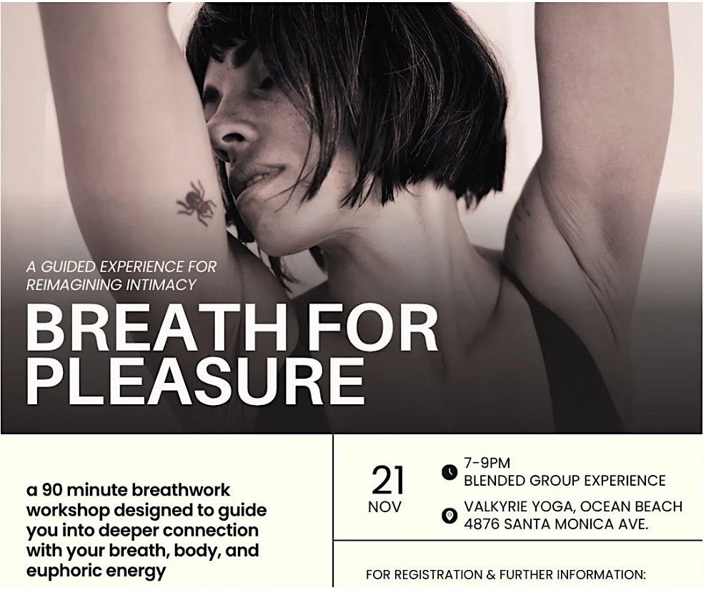 Breath for Pleasure with Euni ✨, 21 November | Event in San Diego | AllEvents