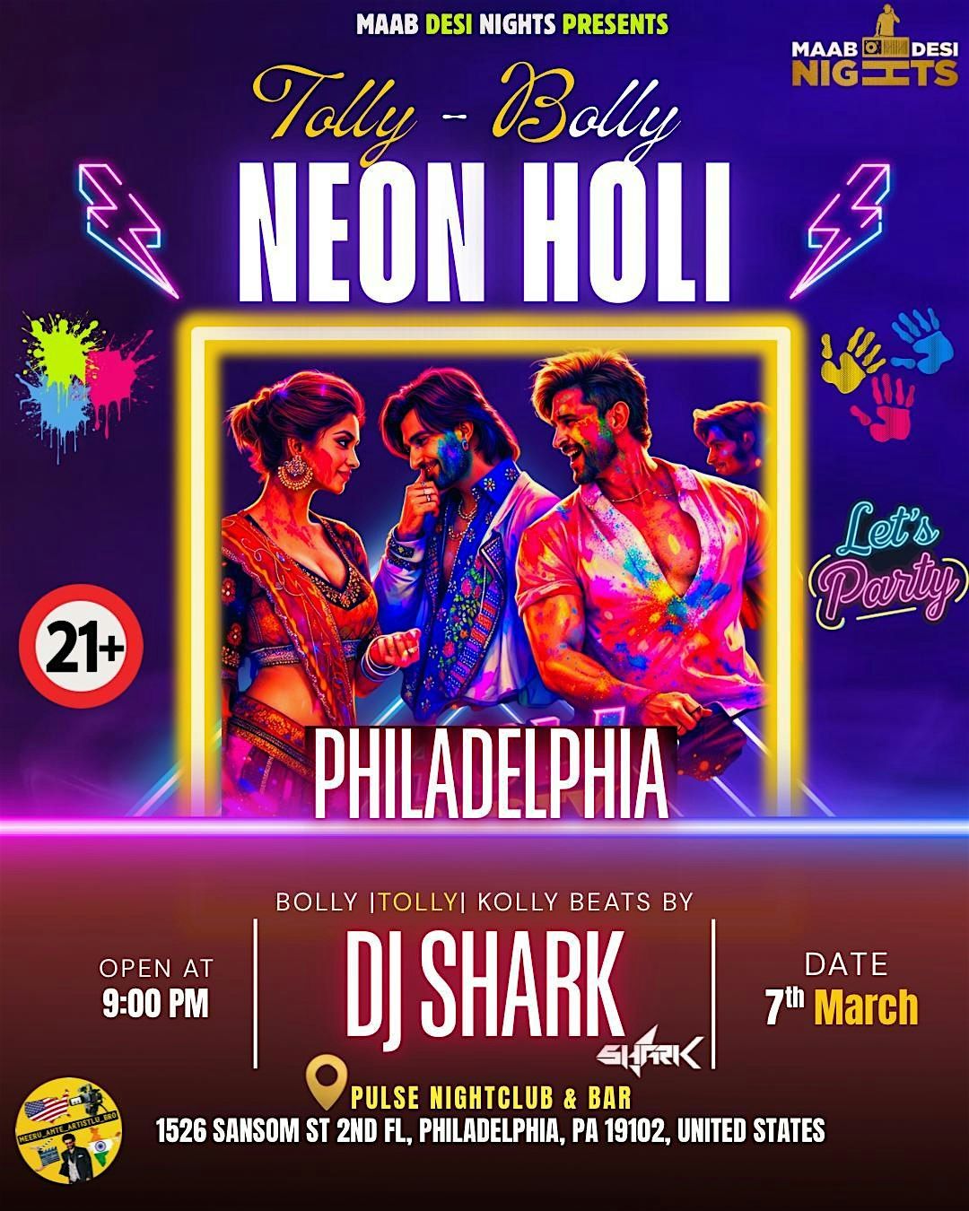 NEON HOLI PARTY | PHILLY | TOLLY – BOLLY