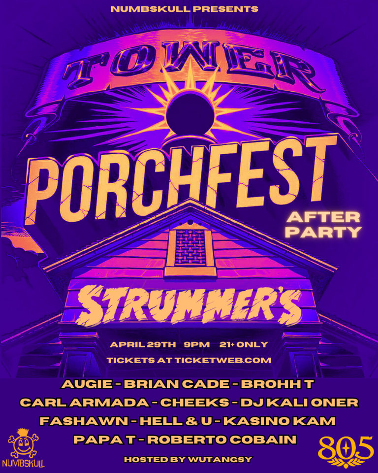 Tower Porchfest After Party, Numbskull Productions, Fresno, 29 April