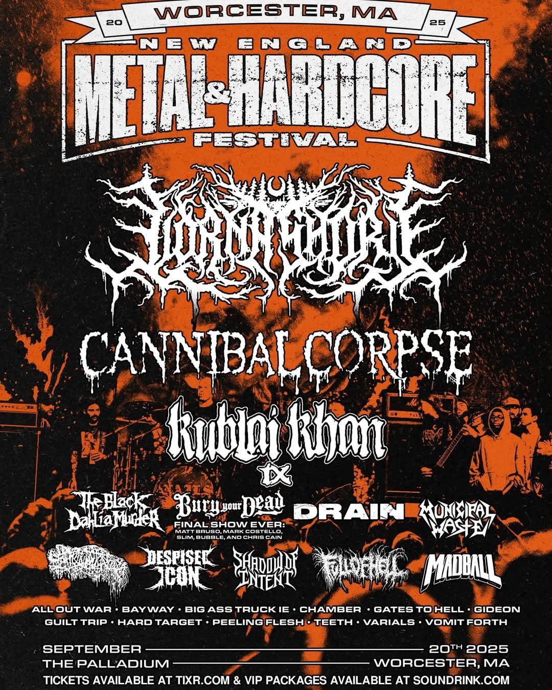 New England Metal & Hardcore Festival: Lorna Shore  Cannibal Corpse & Kublai Khan, 19 September | AllEvents