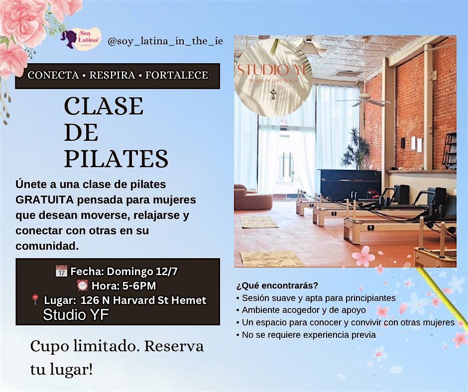Clase De Pilates - Chicas Only, 7 December | Event in Hemet | AllEvents