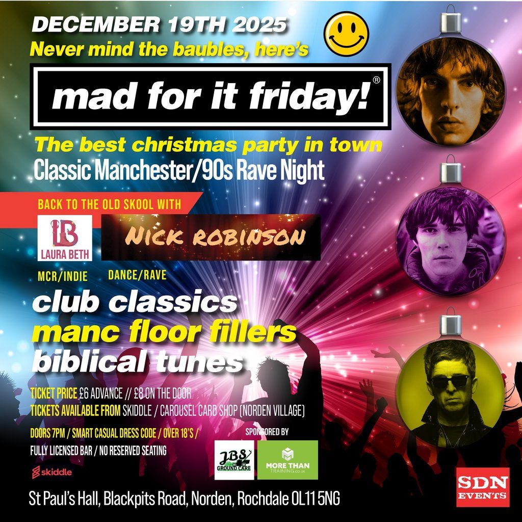 MAD for it FRIDAY!, 19 December | Event in Bury | AllEvents