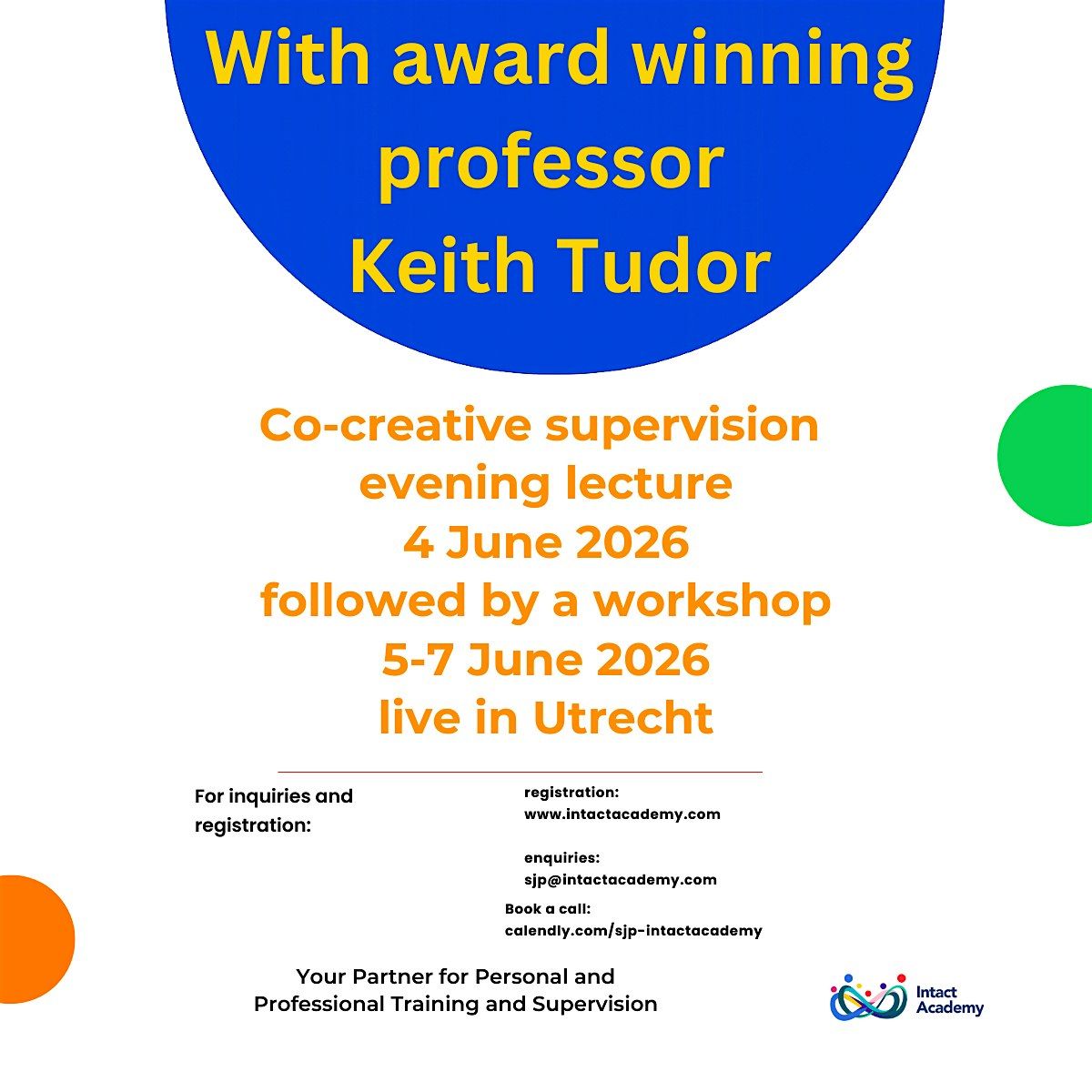 Co-creative supervision lecture - with award-winning professor Keith Tudor, 4 June | Event in Utrecht | AllEvents