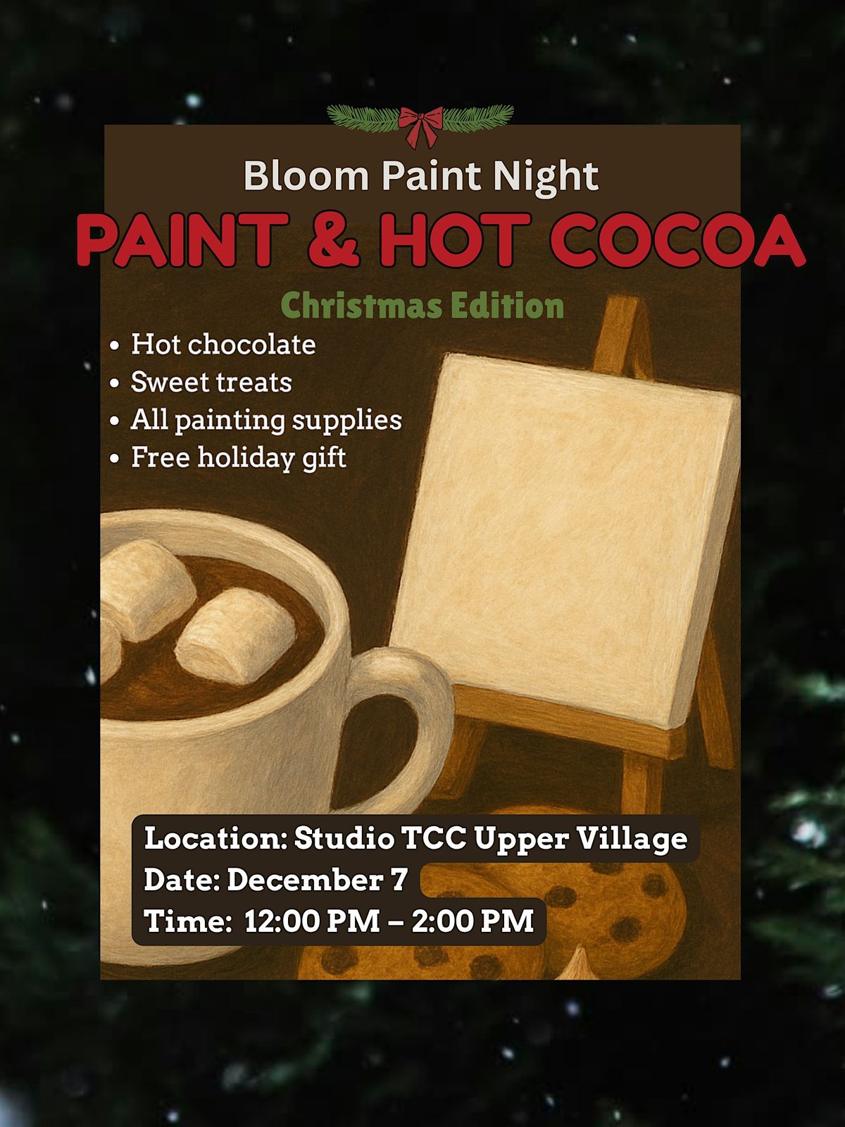 Cozy Christmas Paint Night & Hot Cocoa, 7 December | Event in Toronto | AllEvents
