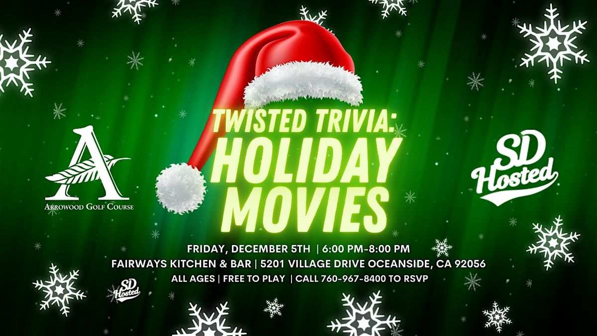 Holiday Films: Twisted Trivia, 5 December | Event in Oceanside | AllEvents