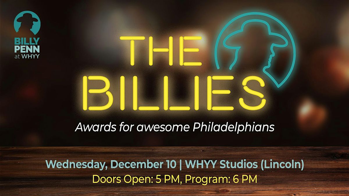 2025 WHYY Billy Penn: Billies Awards, 10 December | Event in Philadelphia | AllEvents