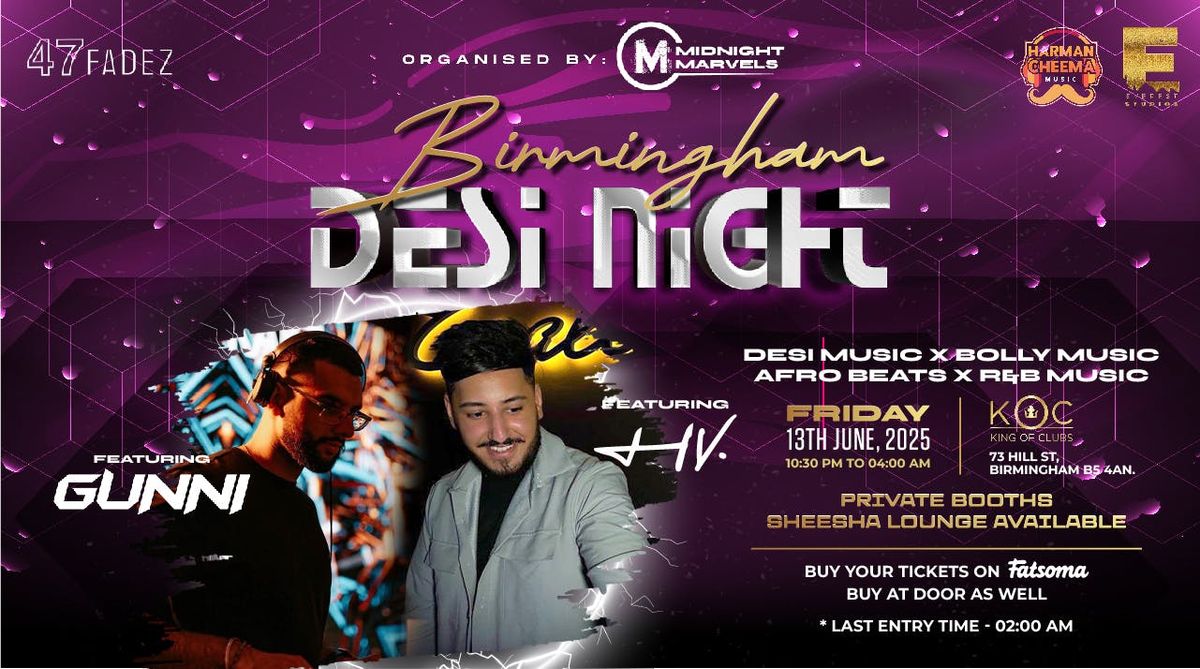 BIRMINGHAM DESI NIGHT 🎶, 13 June | Event in Birmingham | AllEvents