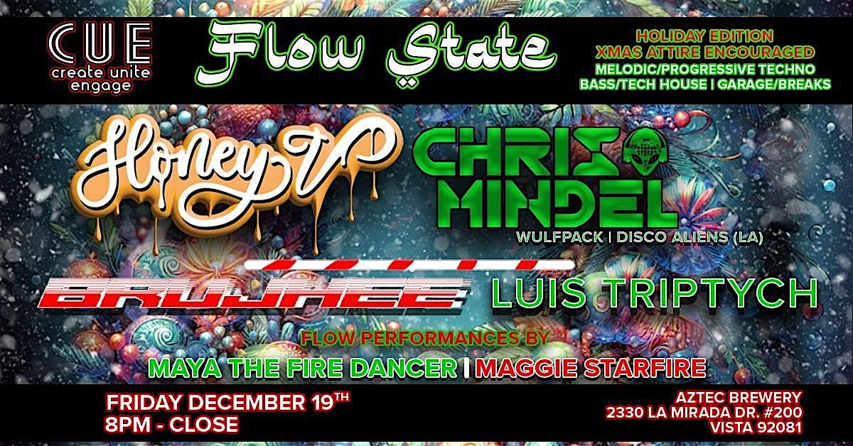 Holiday Flow State ft. Honey V, Chris Mindel, + Brujhee, 19 December | Event in Vista | AllEvents