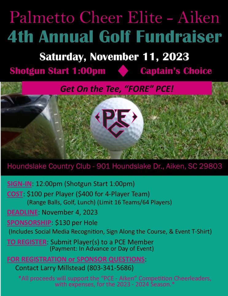 4th Annual Palmetto Cheer Elite Golf Fundraiser, Houndslake Country