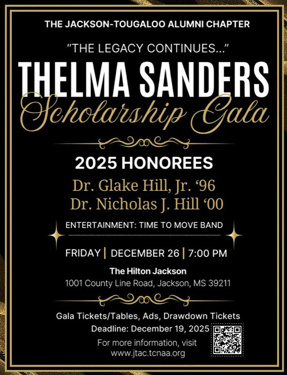 JTAC - Thelma Sanders Scholarship Gala, 26 December | Event in Jackson | AllEvents