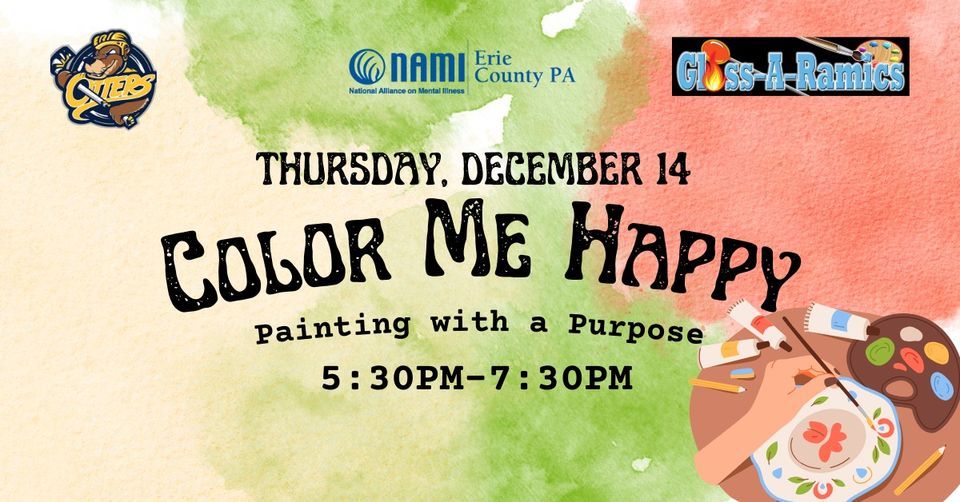 Color me Happy Painting with a Purpose, GlassARamics, Waterford, December 14 2023 AllEvents.in
