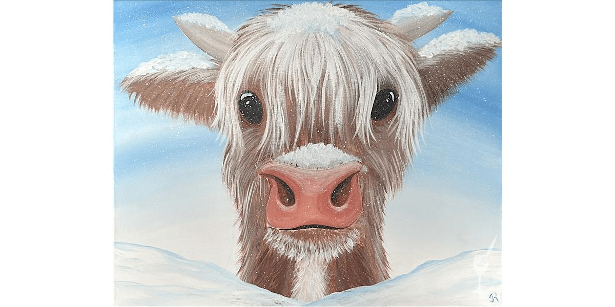 Curious, Coy & Captivating Highland Calf - Paint and Sip in Houston | Classpop!™ | Event in Houston