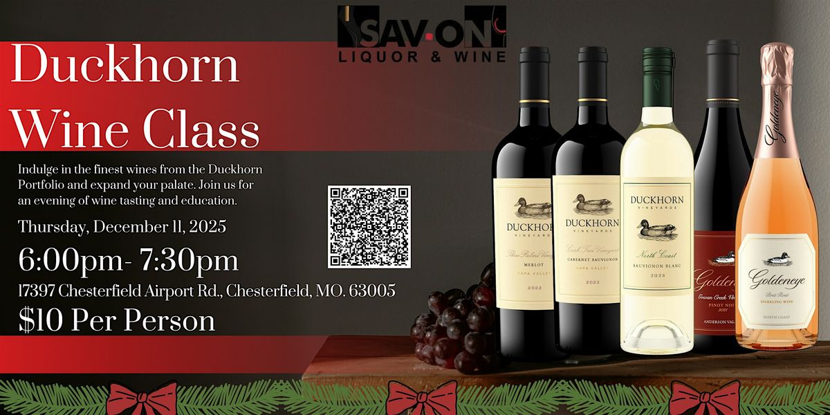 Duckhorn Wine Class, 11 December | Event in Chesterfield | AllEvents