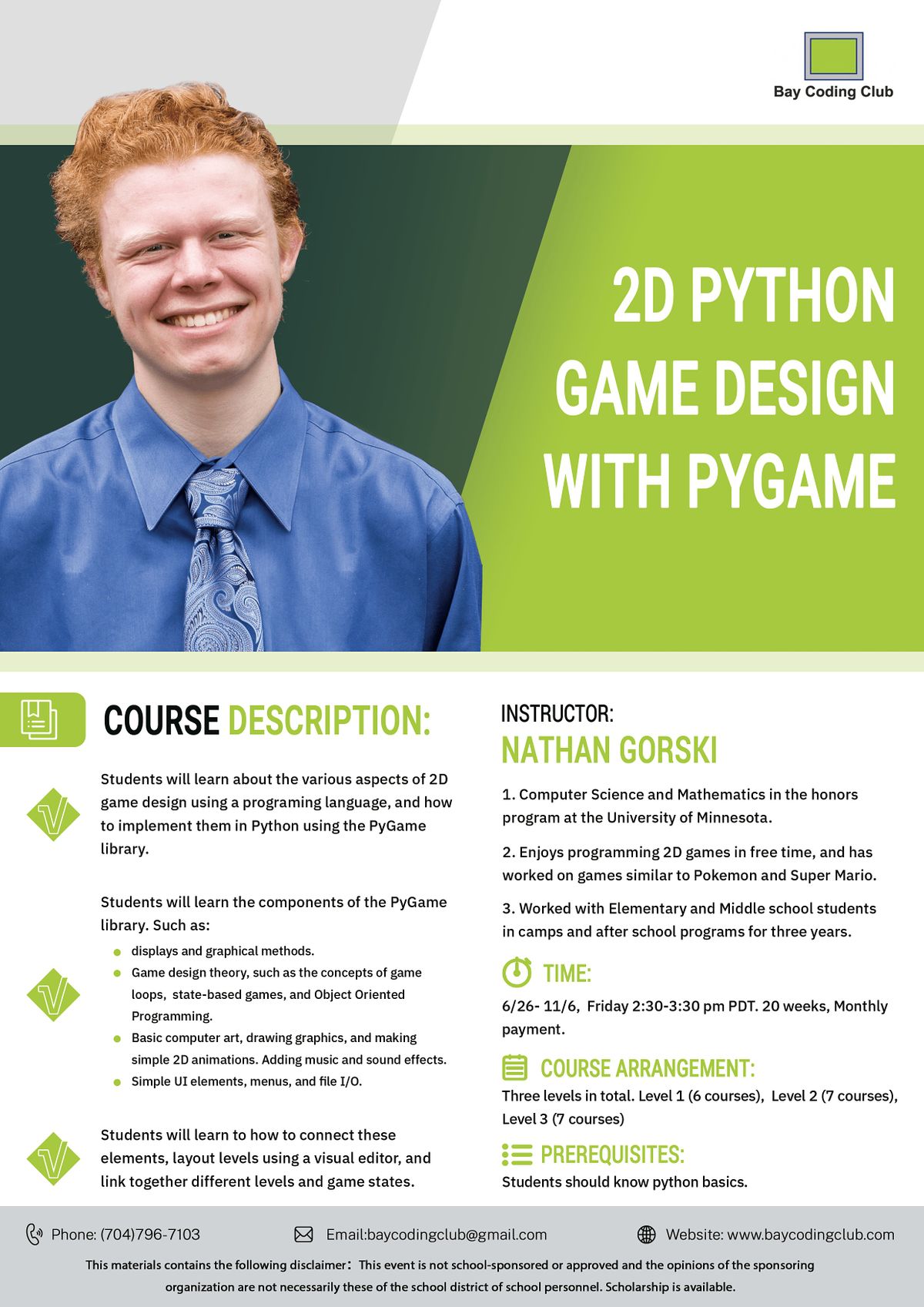 2D Python Game Design with Pygame Free 1 hour trial Class, June 13 2020 ...