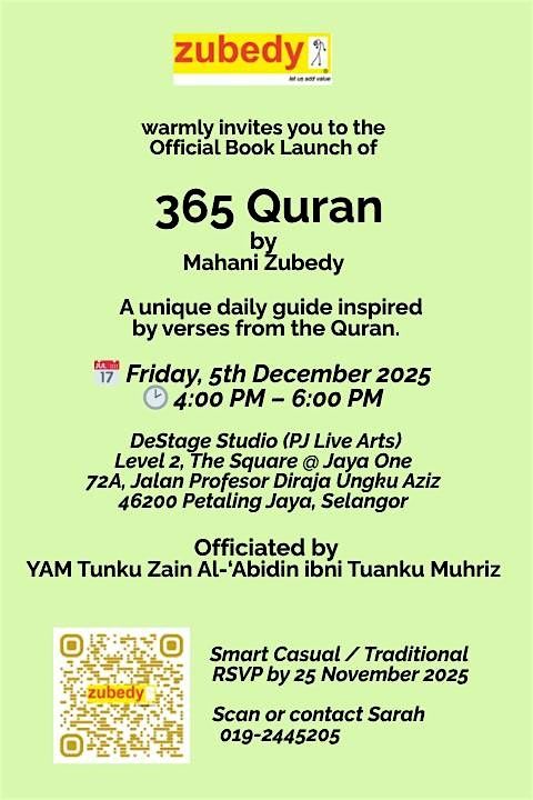 365 Quran Book Launch, 5 December | Event in Petaling Jaya | AllEvents