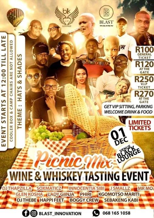 Picnic Mix (Wine and Whisky Tasting), BLK Lounge, Potchefstroom