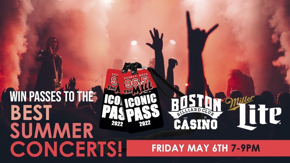 96.5 The Mill’s Iconic Pass, Boston Billiard Club & Casino, Nashua, May