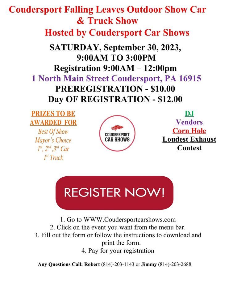 Coudersport Falling Leaves Outdoor Show Car & Truck Show, Gunzburger