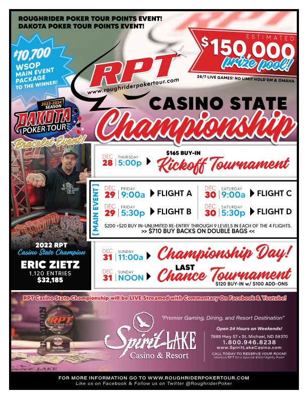 Rpt Casino State Championship Bracelet Event Live From Spirit Lake Rpt Casino State Championship Bracelet Event Live From Spirit Lake