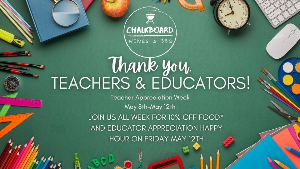 Educator Appreciation at Chalkboard, Chalkboard Wings & BBQ, Newington
