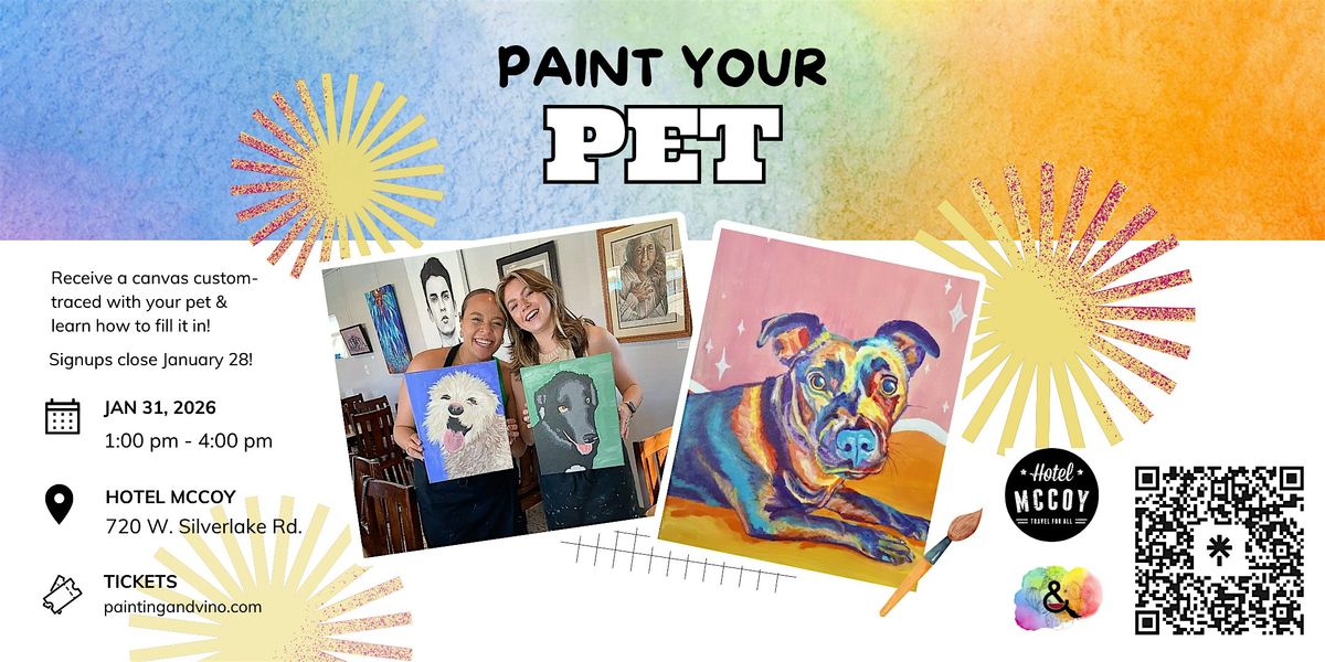 Beginner Paint Your Pet – Includes Custom Traced Canvas!, 31 January | Event in Tucson | AllEvents