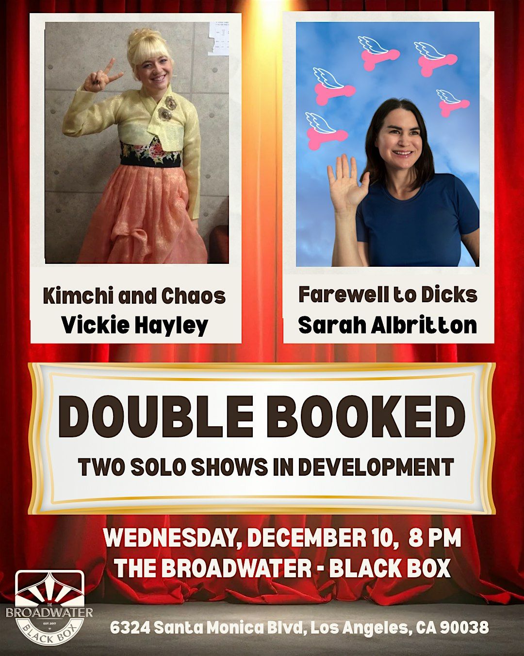 Double Booked: Two Solo Shows in Development, 10 December | Event in Los Angeles | AllEvents