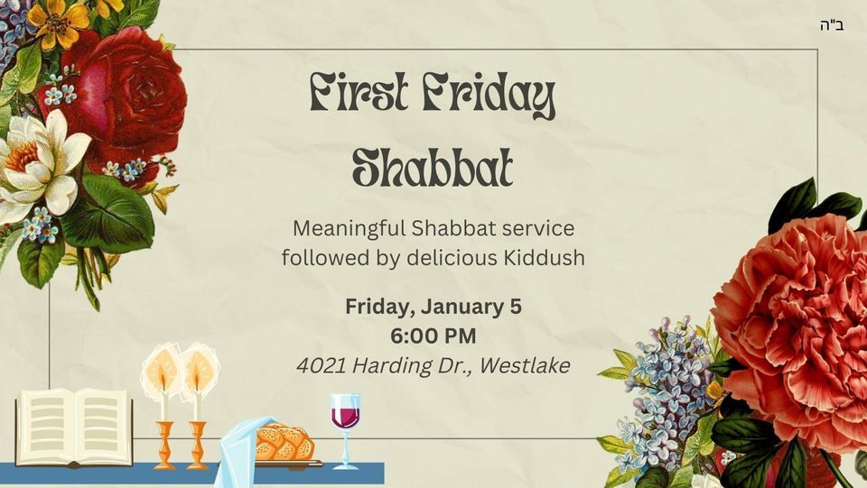 First Friday Shabbat, 4021 Harding Dr, Westlake, OH 44145-5315, United ...
