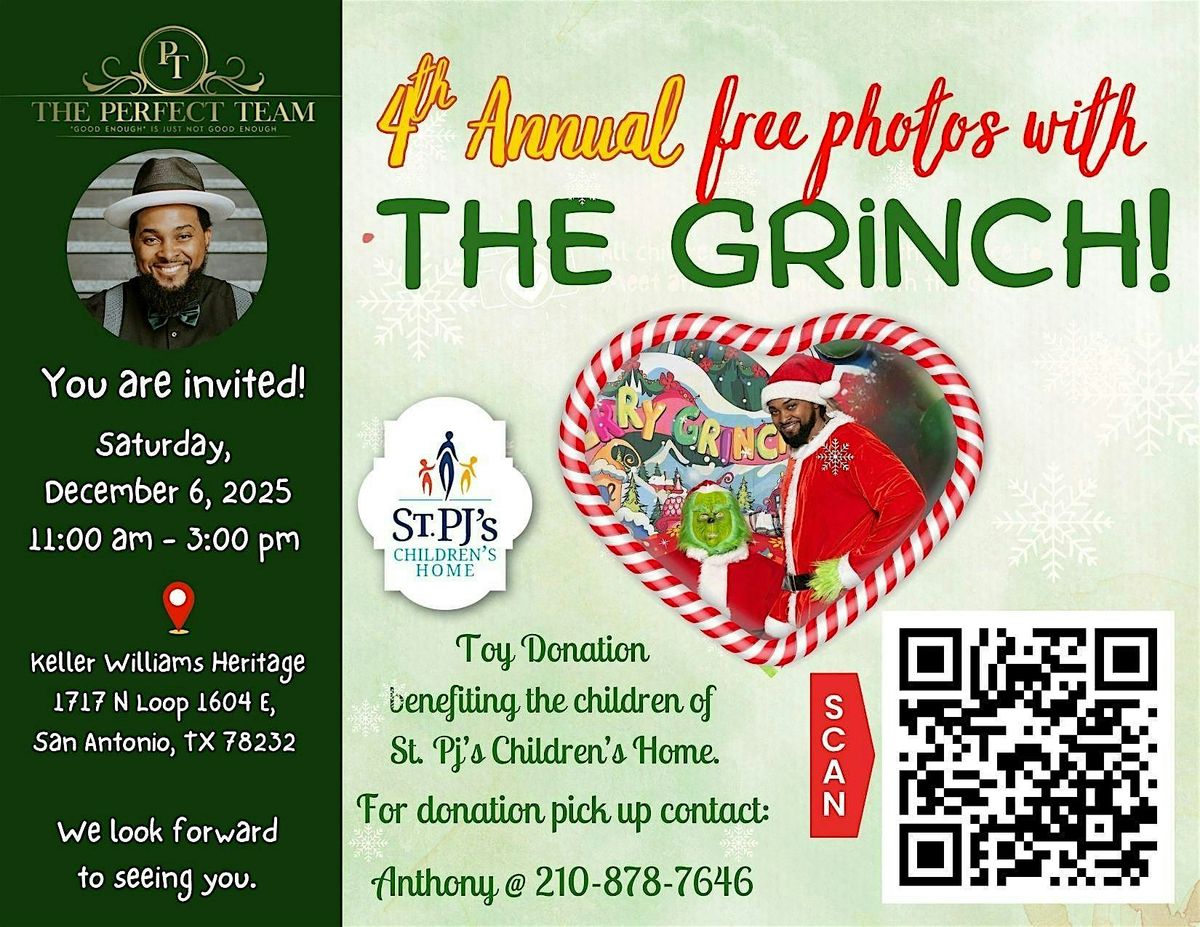 4th Annual Free Photos with the Grinch 2025, 6 December | Event in San Antonio | AllEvents