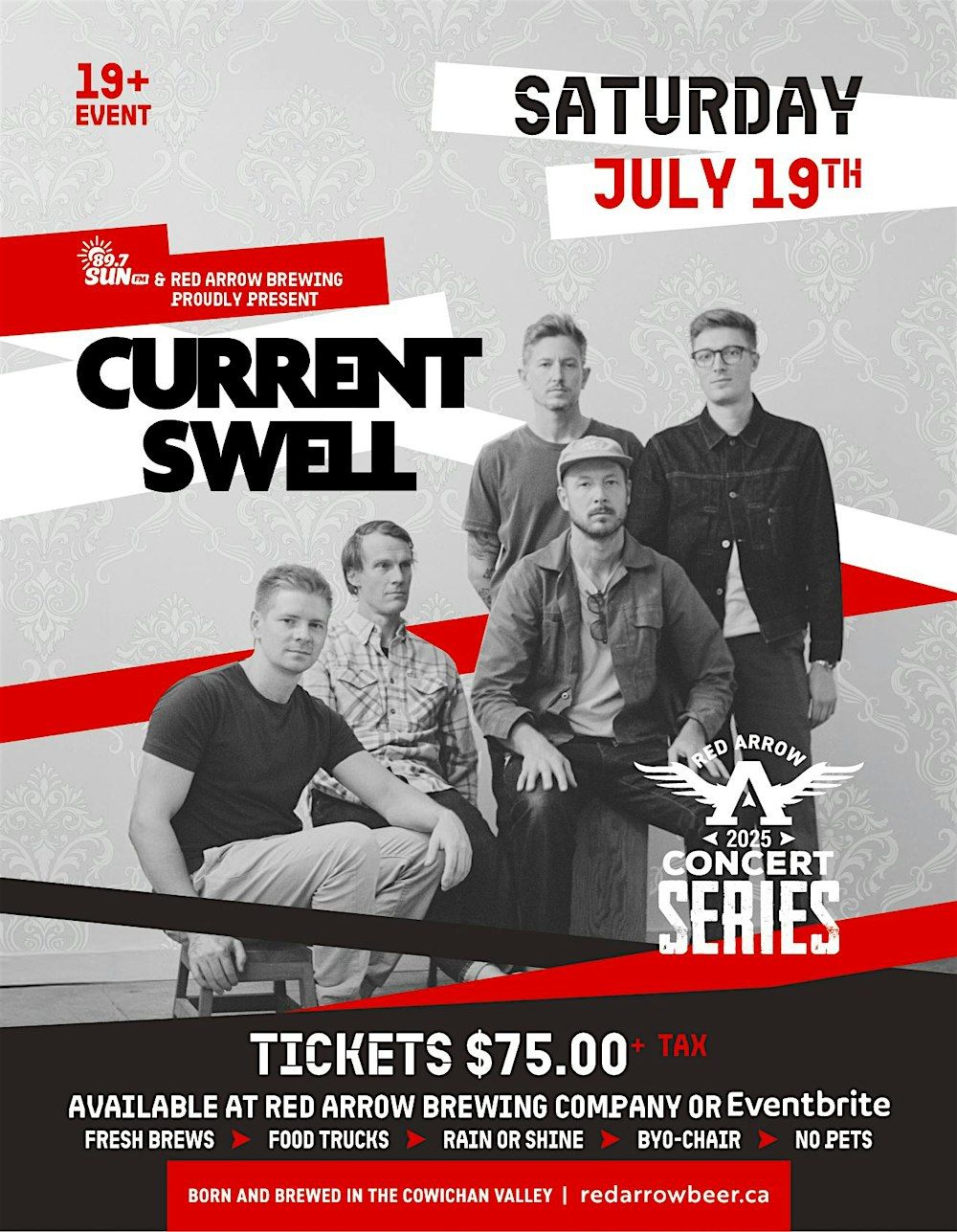 CURRENT SWELL at Red Arrow in Duncan, 19 July | Event in Duncan | AllEvents