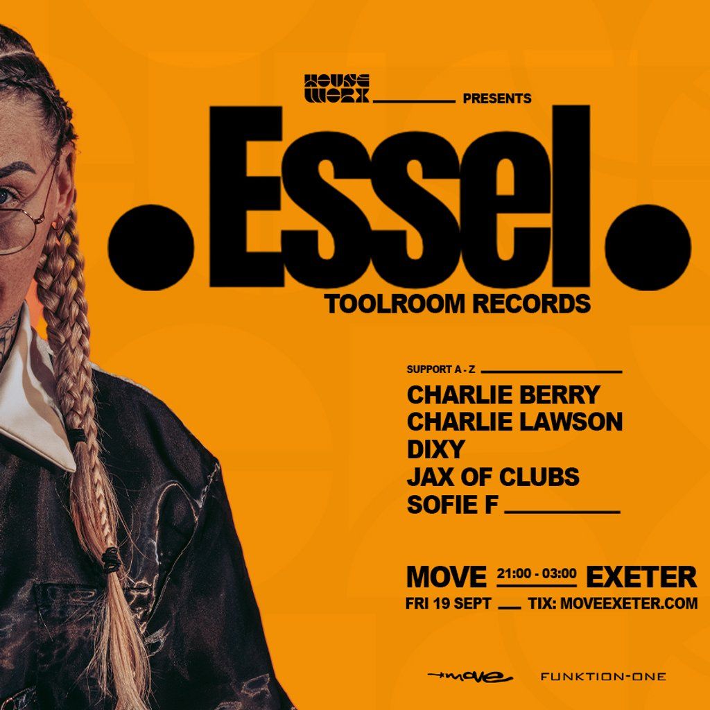 ESSEL (Toolroom Records) - Fri 19 Sept - Move Exeter, 19 September | Event in Exeter | AllEvents