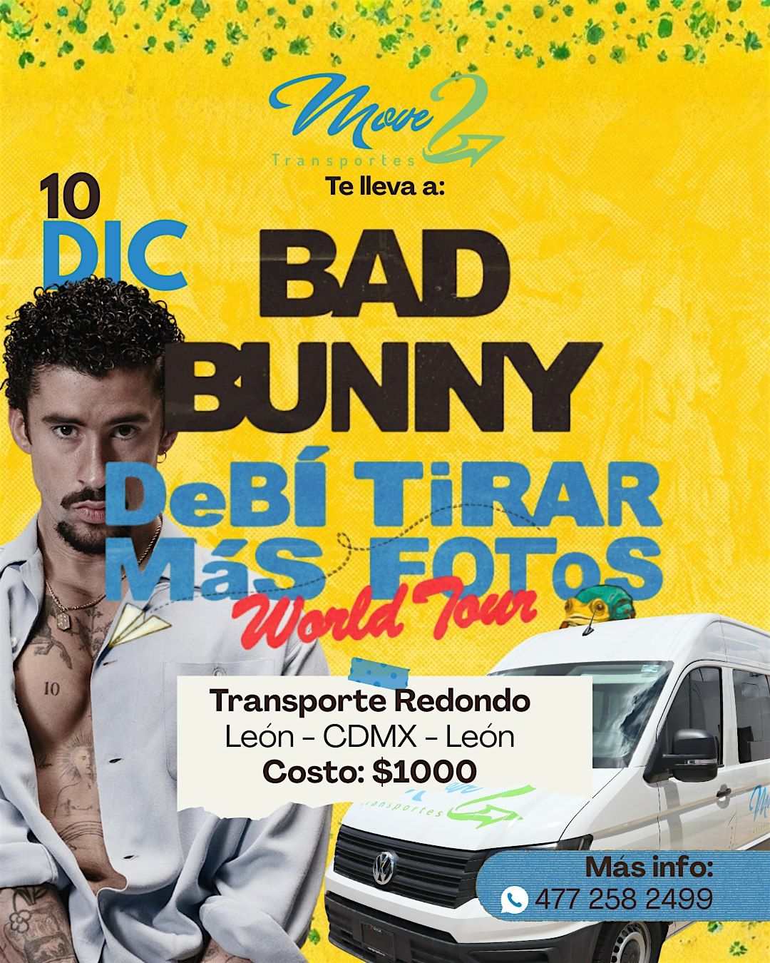 Bad Bunny 12 DIC  - Transporte LEÓN-CDMX, 12 December | Event in Ciudad de México | AllEvents