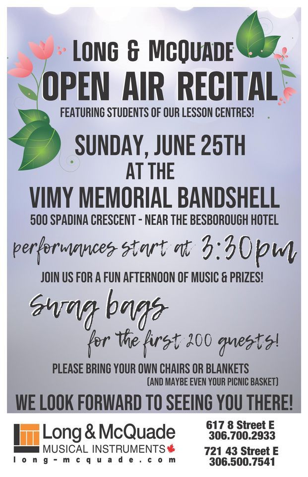 Long & Mcquade Open Air Recital , Spadina Cres E, Saskatoon, SK S7K